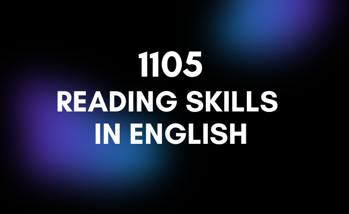 1105 – Reading Skills in English | Y1S1